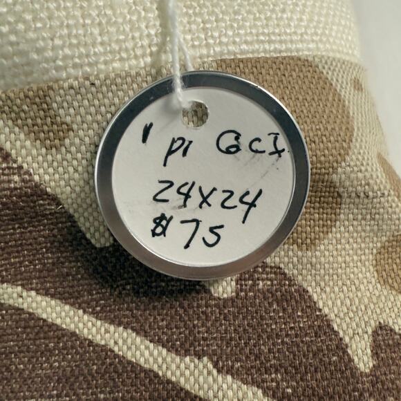 2 Custom Brown Floral Decorative Pillow Covers Large 24 x 24 Pillowsize - Picture 4 of 7